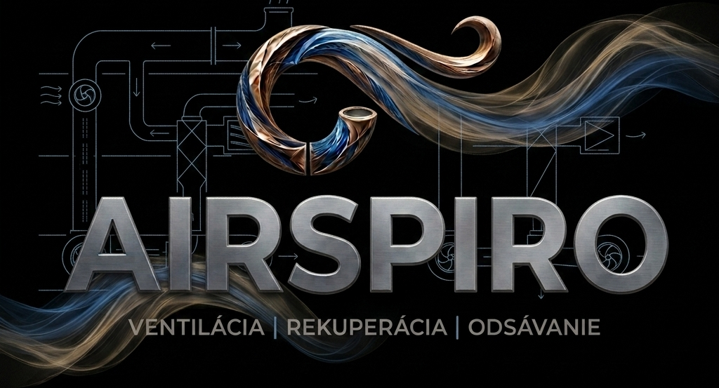 Logo , Vzduchotechnika , Airspiro rekuperácia , vetranie . odsávanie , špecializácia na gastro , 
priemyselné haly ,reštaurácia , vzduch , klimatizácia , rekuperácia novostavba, riadené vetranie, montáž rekuperácie, odsávanie hál